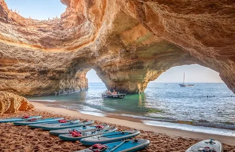 Portimão Ticket Benagil Cave: Stand Up Paddle Tour from Benagil Beach