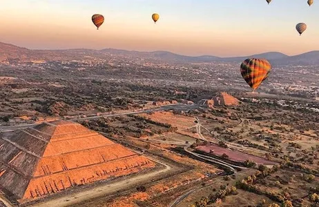 San Juan Teotihuacán Ticket Excursão às Pirâmides de Teotihuacán e voo de balão de ar quente