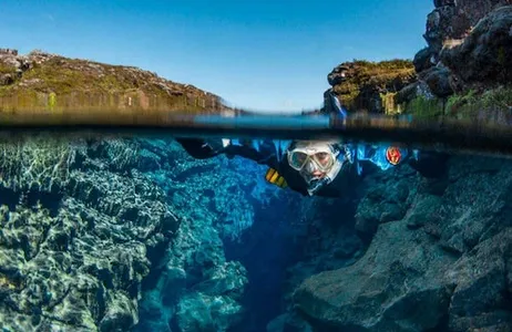 Reykjavík Ticket Excursão para grupos pequenos Golden Circle e aventura de mergulho com snorkel saindo de Reykjavik