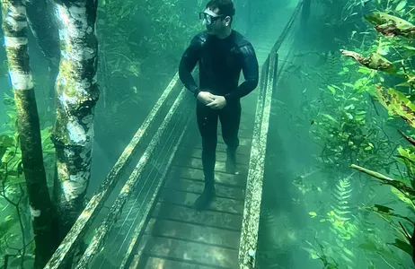 Bonito Tour Diving at the Rio da Prata Ecological Reserve in Bonito with transportation included.