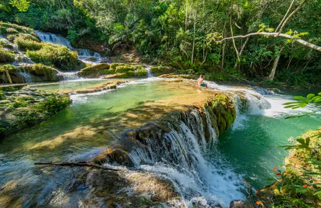 Bonito Tour Waterfalls in Rio do Peixe with transportation available.