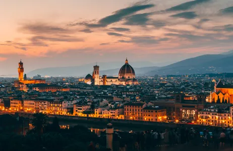 Florence Tour Excursão noturna de bicicleta elétrica em Florença com vista deslumbrante da Piazzale Michelangelo