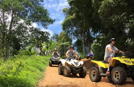 Ko Samui Tour Adventure at the hidden waterfall on a quad bike