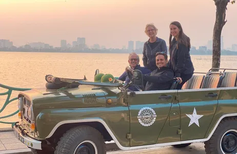Hanoi Tour Hanoi City and Street Food Half-Day Tour by Vintage Jeep