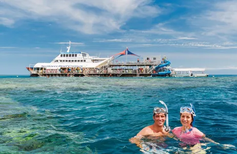 Cairns Tour Cruzeiro para Moore Reef, cruzeiro de retorno e 10 minutos de helicóptero panorâmico