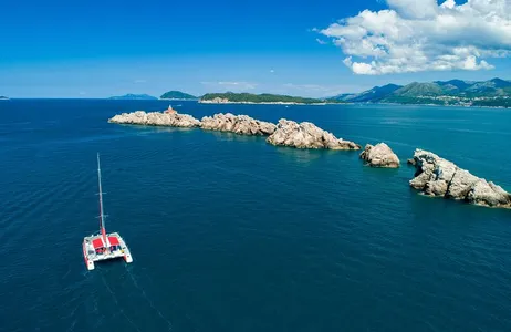 Dubrovnik Tour Ilhas Elaphiti de catamarã com lanches e bebidas ilimitadas saindo de Dubrovnik