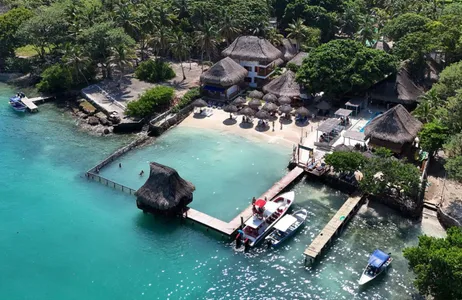 Cartagena Tour Isla del Sol, located in the Rosario Islands, from Cartagena
