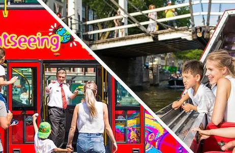 Amsterdam Ticket City Sightseeing Amsterdam: ônibus hop-on hop-off + cruzeiro pelos canais hop-on hop-off