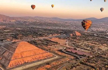 San Juan Teotihuacán Ticket Pirâmides de Teotihuacán Passeio de balão de ar quente