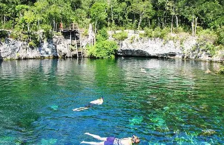 Cancún Ticket Excursão de mergulho com snorkel no Caribe: sumidouro aberto, caverna e enseada oceânica saindo de Cancún