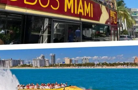 Miami Ticket Miami: passeio de barco a jato + passeio de ônibus hop-on hop-off