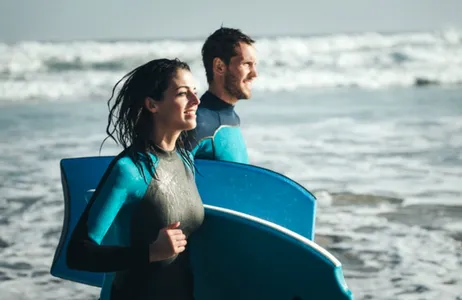 Aula de Bodyboard na Praia de Ostia em de Roma