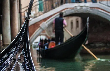 Gondola ride through the canals of Venice