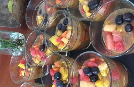 Degustação de frutas em Cartagena - Passageiros alojados no Setor Colonial