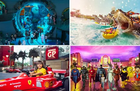 Yas Island Abu Dhabi 1 Day, Any 2 Park Tickets (Ferrari, Warner, Yas and Seaworld)