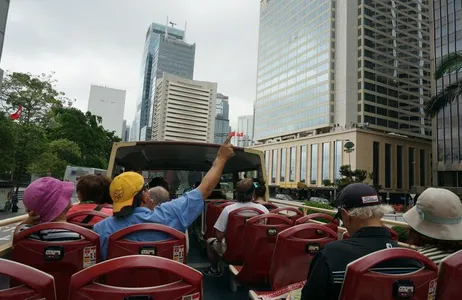Passeio de ônibus turístico Big Bus Hong Kong de 48 horas com embarque e desembarque no Peak Tram