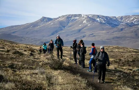 Aventura de caminhada na Porteria Lago Sarmiento